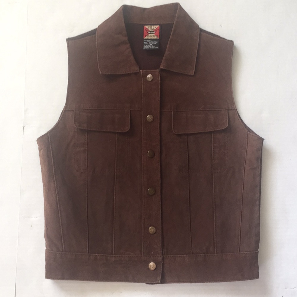 Ellemenno suede brown vest vintage